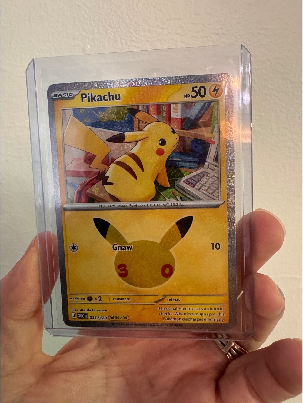 TCG Pikachu Pokémon 30th Anniversary Celebration 031/128 Card